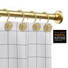 Gold Shower Curtain Hooks, Rust Proof Shower Curtain Rings for Bathroom, Metal Decorative Shower Curtain Hooks Hangers for Shower Curtain Rod, Shower Hooks for Shower Curtain Set of 12