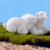 Polar Bear Figurines Playset, 10 Pcs Realistic Miniature Ocean Animal Polar Animals Figurines Fairy Garden Arctic Animals Figurines Collection Playset Cake Toppers Christmas Birthday Gift