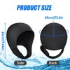 TOBWOLF Diving Hood, 2.5mm Neoprene Dive Cap Surf Cap, Stretchable Diving Cap with Chin Strap, Thermal Wetsuit Hood Cap, Surfing Hood for Water Sports, Swimming Kayaking Snorkeling Sailing Canoeing