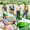 Funny Golf Hat Golf Party Costume Accessories Novelty Golfer Beret Hat with Golf Ball Flag for Golf Party Supplies (8 Set)