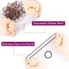 Hair Nets for Women - 20 Invisible Hair Nets(24inch) with 65 U-Shaped Bobby Pins Hair Bands, Hair Nets for Food Service, Bun Making, Ballet and Versatile Hair styling, Brown