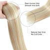 Tinashe Wire Hair Extensions Real Human Hair Straight Hair Extensions 20inch 90g Light Blonde Highlighted Golden Blonde Invisible Wire Fish Line Hair Extensions Straight Human Hair Extensions