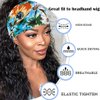 VFlowee Women Boho Headbands Wide Bandeau Knot Turban Boho Print Headband Bandana Elastic Non-slip Head Wrap Stylish Workout Hair bands (b)