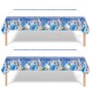 Omto 2pcs Cinderella Tablecloth Disposable Tablecover Birthday Party Supplies and Decorations for Kid Boy Baby Shower Rectangle Tables 70"X42",2 Pack