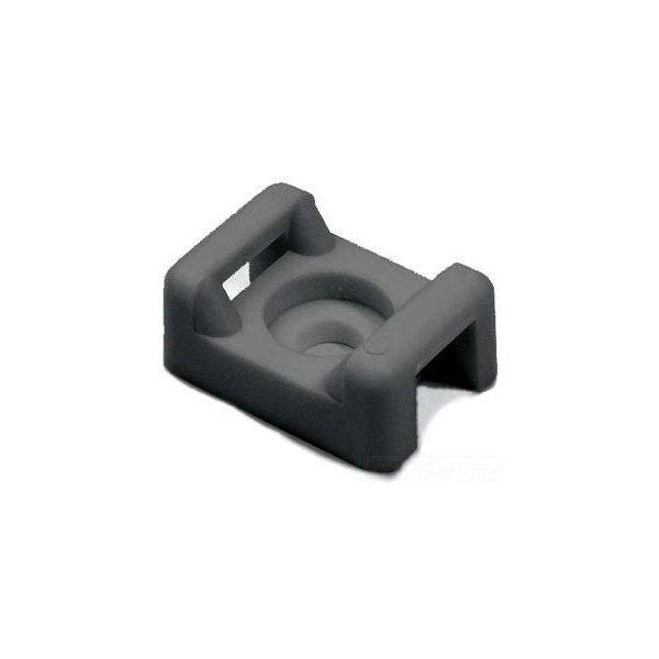 Hellermann Tyton CTM30C2 Cable Tie Mount, 0.2" Hole Diameter, 0.31" Max Tie Width, PA66, Black (Pack of 100)