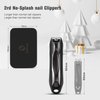 FERYES 3-in-1 Fingernail Clipper with No-Splash Nail Catcher and Metal Storage Box - Toenail Clipper with Nail File for Men & Women - Black