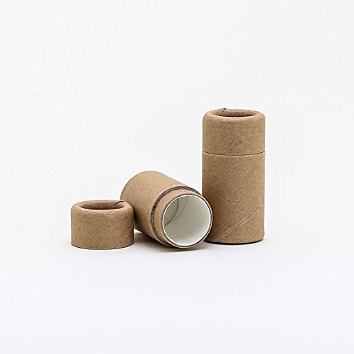1/5 OZ Kraft Paperboard Lip Balm/Salve/Cosmetic/Lotion Tubes (25)