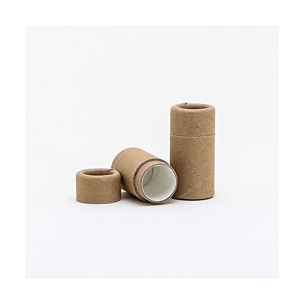 1/5 OZ Kraft Paperboard Lip Balm/Salve/Cosmetic/Lotion Tubes (25)