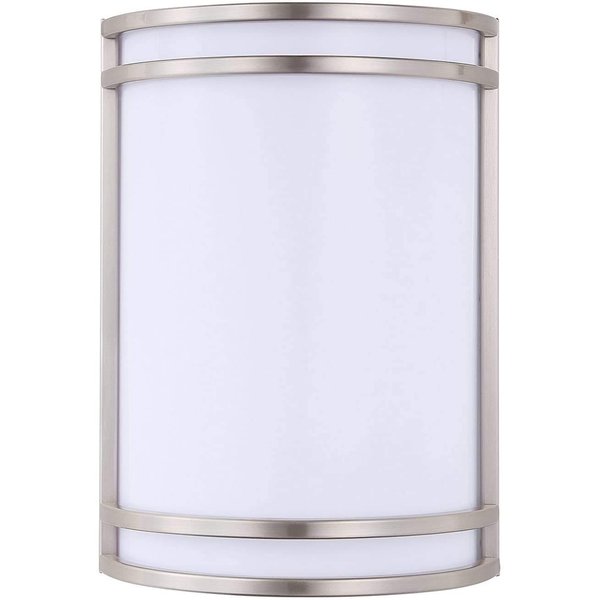 CLOUDY BAY LED 3 Color Wall Sconce, Wall Lighting,3000K/4000K/5000K Color Temperature Adjustable Wall Mount Light Fixture, 15W 120V Dimmable CRI 90+ LED Wall Light,Brushed Nickel