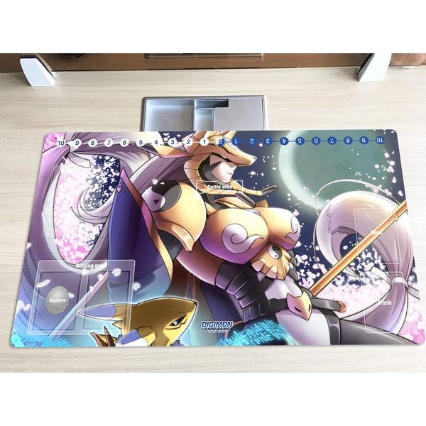 Mlikemat New DTCG Duel Playmat Digimon Diaboromon Trading Card Game TCG CCG Mat Pad + Free Bag (ZD002-453-SM)