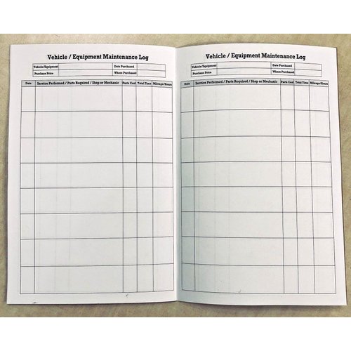 Peaceful Creek Manuals Maintenance Record, Service Repair Log Book, 5pk.: Automotive, Recreational Vehicle, Construction Equipment, Tractor, Truck, Boat, Auto, OSHA Approved (5)