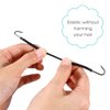 Frcolor Black Hair Hook Ponytail Holder with Hooks Elastic Hair Styling Rubber Bands, Pack of 20