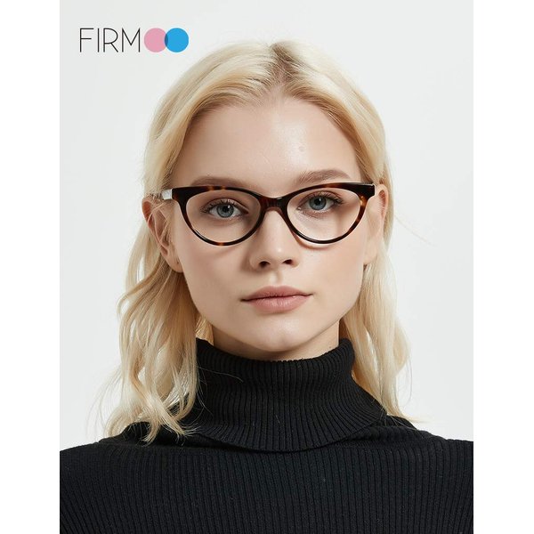 Firmoo Blue Light Blocking Glasses, Anti Headache Anti Eye Strain, Cat Eye Computer Reading Glasses, Bluelight Blocker Eyeglasses for Women(Torrtoise Shell Frame)