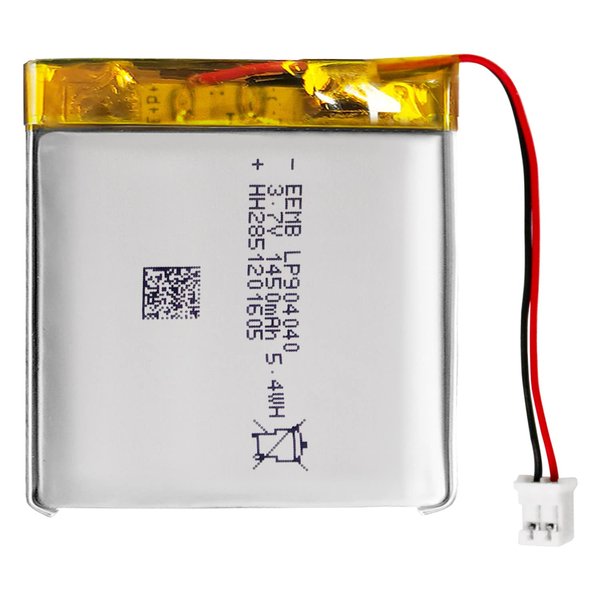 EEMB Lithium Polymer Battery 3.7V 1450mAh 904040 Lipo Rechargeable Battery Pack with Wire JST Connector for Speaker and Wireless Device- Confirm Device & Connector Polarity Before Purchase