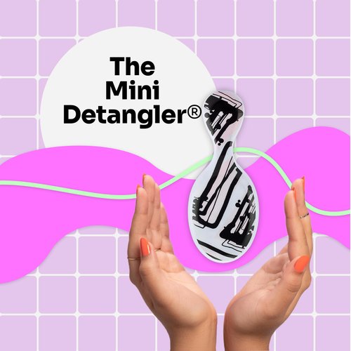 Wet Brush Squirt Detangling Hair Brush, Pink Lines (Watercolor Motif) - Mini Detangler Comb with Ultra-Soft IntelliFlex Bristles Glide Through Tangles with Ease - Pain-Free Hair Accessories