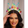 DRESBE Light Up Birthday Headband LED Happy Birthday Headbands Birthday Party Favors Hair Accessories for Women (Blue-Colorful Light)