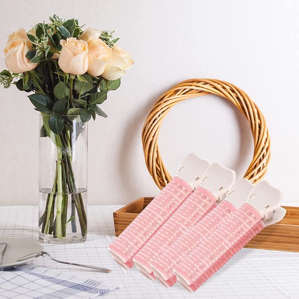 4PCS Pink Hair Rollers with Clip Volumizing Hair Root Clips Bangs Curler DIY Hair Styling Accessories Tool Portable Hair Volume Clip Self Grip Volume Hair Root, Hair Care Styling Tools and Appliances