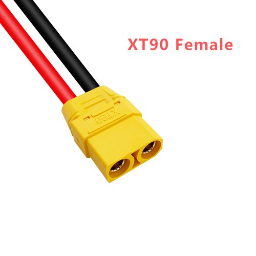 Kallaudo XT90 Female to XT90 Male Plug Extension Cable Lead 0.6M 10AWG Silicone Wire for RC Lipo Battery FPV Racing Drone Aircraft Model