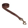 Xsmall Brown Nylon Webbing Dog Leash: 1/2" wide, 4ft length - Made in USA.