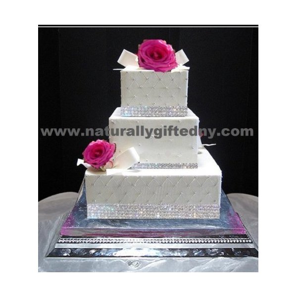 Crystal Cake Ribbon Rhinestone Banding Wedding Cake,5 ROWS,4 YDS
