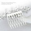 Foyte Crystal Bride Wedding Hair Comb Silver Rhinestone Bridal Headpieces Pearl Hair Pieces Bridesmaid Side Combs Hair Accessories for Women and Girls (butterfly rhinestone)