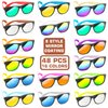 Sunglasses Bulk for Party favors, 48 Pack Neon Plastic Sunglasses with UV400 Protection, Great Gift for Birthday Supplies, Graduation, Summer Pool Beach Party favors, Goody Bag Filler for Boys Girls
