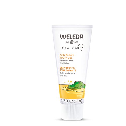 Weleda Oral Care Children's Tooth Gel, 1.7 Fluid Ounce (Pack of 1), Fluoride Free, Spearmint Flavor, Plant Rich Toothpaste with Calendula, Silica and Fennel