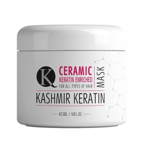 Keratin Ceramic Hair Mask,deeply conditions dry, damaged hair, repairs with hydrolyzed keratin, making it soft, frizz-free, hydrated, well-conditioned, and adds shine.(16 oz)