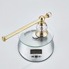 BATHSIR Crystal Toilet Paper Holder, Gold Toilet Roll Holder Modern Bathroom Accessories Zinc Alloy Tissue Hanger Wall Mounted