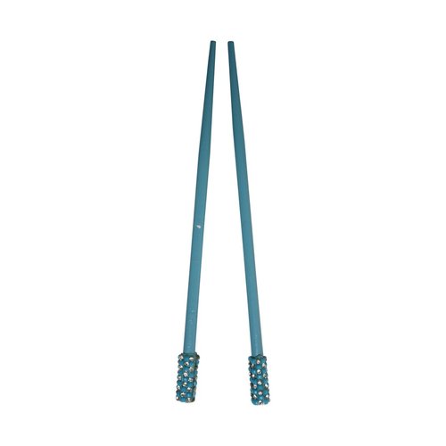Set of 2 Hair Sticks Chopsticks with Colored Studded Tops - Blue
