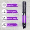 Herstyler Straightening Comb For Hair - Flat Iron Comb For Women - Hair Straightener Comb - Fine Tooth Comb With A Grip - Keratin Comb For Unkempt Hair - Travel Comb (Purple)