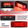 CZC AUTO 2PCS 12V LED Submersible Low Profile Rectangular Trailer Lights, Tail Stop Turn Running Lights Kit, Sealed for Boat Trailer Truck Marine