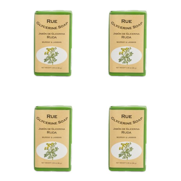 Murray & Lanman Rue Glycerine Soap Bar 3.35 Oz (Pack of 4)