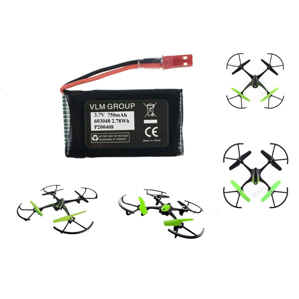 Sky Viper Drone S1700 S1750 V2400HD V2450FPV V2450GPS Scout Journey Drones Compatible Battery 3.7v 750mAh High Capasity