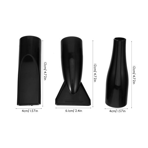 NOLITOY 3pcs Hair Dryer Drying Concentrator Hair Dryer Attachment Blow Flat Hairdressing Salon Styling Tool Hood Cover Salon Replacement for Dog Cat Pets Black