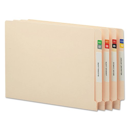 Smead 67450 Monthly End Tab File Folder Labels Assorted Colors 250 per Month 3000/Box