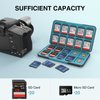 HEIYING Memory Card Case for SD Card and TF Card, Portable SD Card Holder SD SDHC SDXC TF Card Storage with 20 SD Card Slots & 20 Micro SD Card Slots.