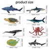 TOYMANY 24pcs Mini Ocean Animal Figurines: Realistic Cake Toppers with Sharks, Whales & Octopus - Great for Kids' Parties, Gifts & School Projects