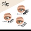 i-ENVY Half Lashes, Edge Fit False Eyelashes Natural Dramatic Look Wispy Cat Eye Clear Band Fluffy Volume Soft Strip Short Half Fake Eyelashes Light Weight Comfort Everyday Easy to Wear (FLUTTERY FIT)
