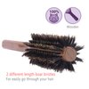PERFEHAIR Boar Bristle Round Hair Brush for Blow Drying, 2 Inch, for Blowouts, Styling, Volumizing, Curling Short to Medium, Thin, Thick, Straight, Curly, Normal Hair