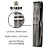 Kent 16T Hair Dressing Table Comb, Fine and Wide Tooth Dresser Comb For Hair, Beard and Mustache, Coarse and Fine Hair Styling Grooming Comb for Men, Women and Kids. Made in England