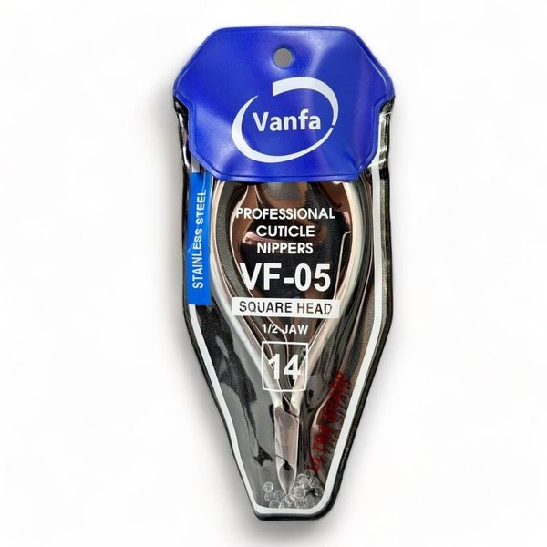 Vanfa Cuticle Nipper Nail Trimmer Hangnails Cutter Tool for Fingernails Toenails - VF05 Square Head Jaw #14