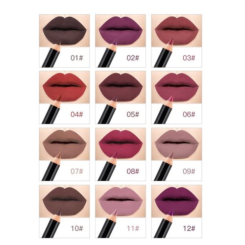Petansy Lip Liner Pencils Set 12 Colors Waterproof Smooth Lip Pencils High Pigmented Lip Liner Set Matte Lipstick Pen
