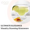 Oggi Margarita Double Wall Insulated Glass Ideal for Margaritas and Cocktails, Stays Cool Longer Even Outdoors, Visually Stunning, 10oz / 300ml, Set of 2