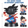 Lenporl DBZ Dragon Ball Action Figure Toys with 1.4 Inch Crystal Stars Dragon Ball and Transparent Base, Goko Action Figure with Gift Box for Birthday Gifts