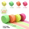 400 feet Glow Party Neon Streamer Decorations Glow Crepe Paper Streamers UV Reactive Fluorescent Neon Paper Streamers Glow in The Dark Party Supplies and Decorations Wedding Birthday Blacklight Party