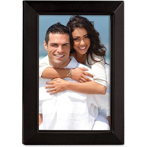 Lawrence 725046 4-Inch x 6-Inch Wooden Black Picture Frame