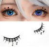 SEISAIDO Furina Cosplay Eyelashes for Women, 3D False Eyelashes for Cosplay, Focalors Black False Eyelashes