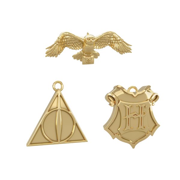 Hallmark Keepsake Miniature Christmas Ornaments 2023, Harry Potter The Wizarding World Metal, Mini Set of 3, Gifts for Harry Potter Fans