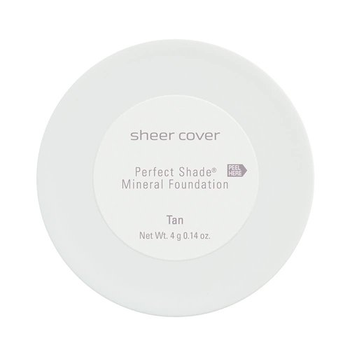 Sheer Cover – Flawless Face Kit – Perfect Shade Mineral Foundation – Conceal & Brighten Highlight Trio – with FREE Foundation Brush and Concealer Brush – Tan Shade – 4 Pieces